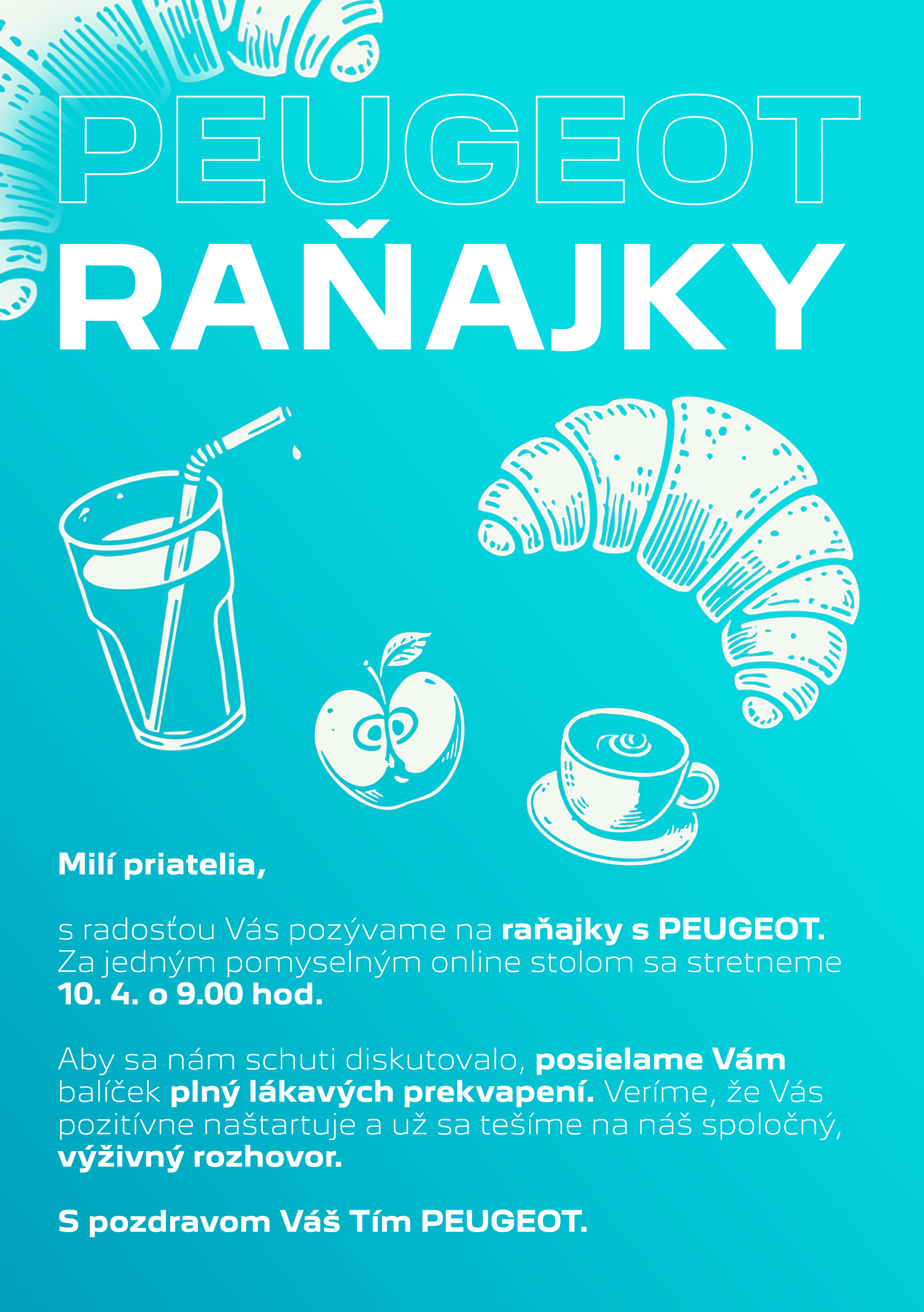 Peugeot pozvánka na raňajky